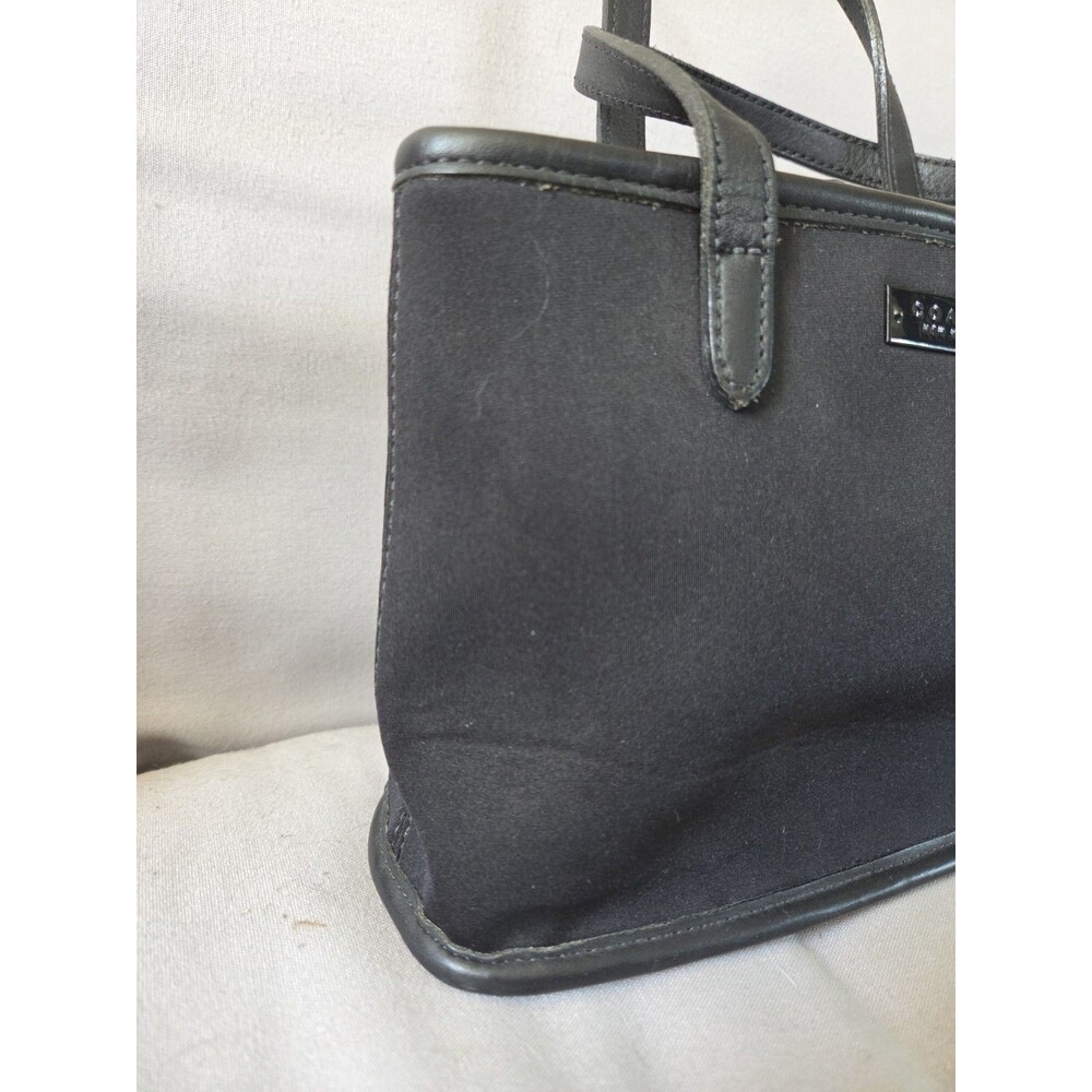 Vintage COACH Mini Tote Bag Neoprene With Leather Handles & Trim Black 1990s EUC - Picture 4 of 10